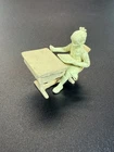 Vintage Marx 1956 Little Red Schoolhouse Girl Book Broken Pencil At Desk #3382