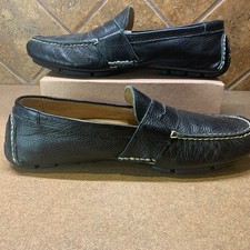 Polo Ralph Lauren Telly Sz 9D Black Leather Casual Penny Loafer Driving Shoes
