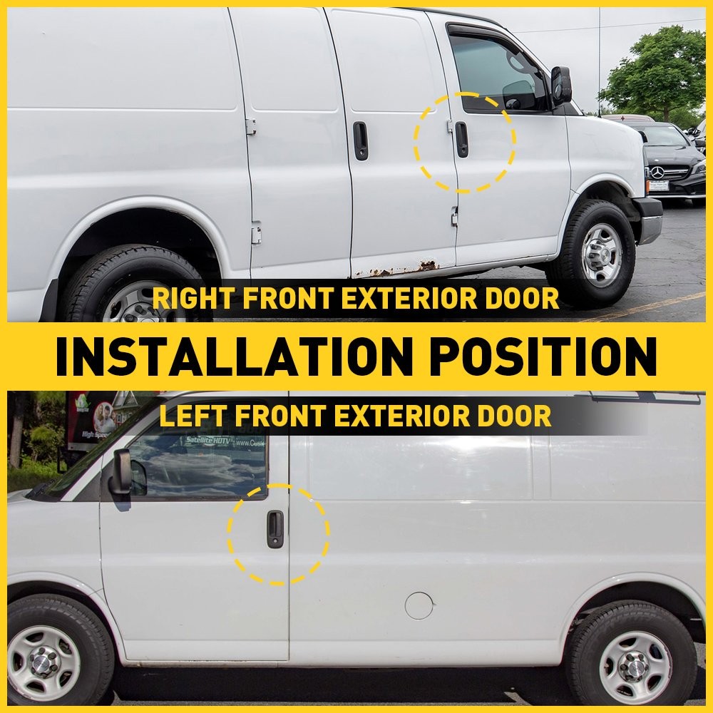 Door Handle Left Right Side Outside Front For GMC Savana Van Chevy Express 96-09 thumbnail 4