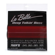 Used La Bella 760FS Deep Talkin' Bass Flat Wound, 45-105