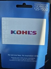 KOHLS $100 GIFT CARD FREE SHIPPING ( NOT INCLUDED IN ANY SALE!) See Description