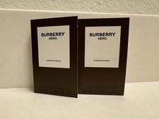 2x Burberry Hero Parfum Intense Sample Spray 1.5ml Each   Men  s Fragrance