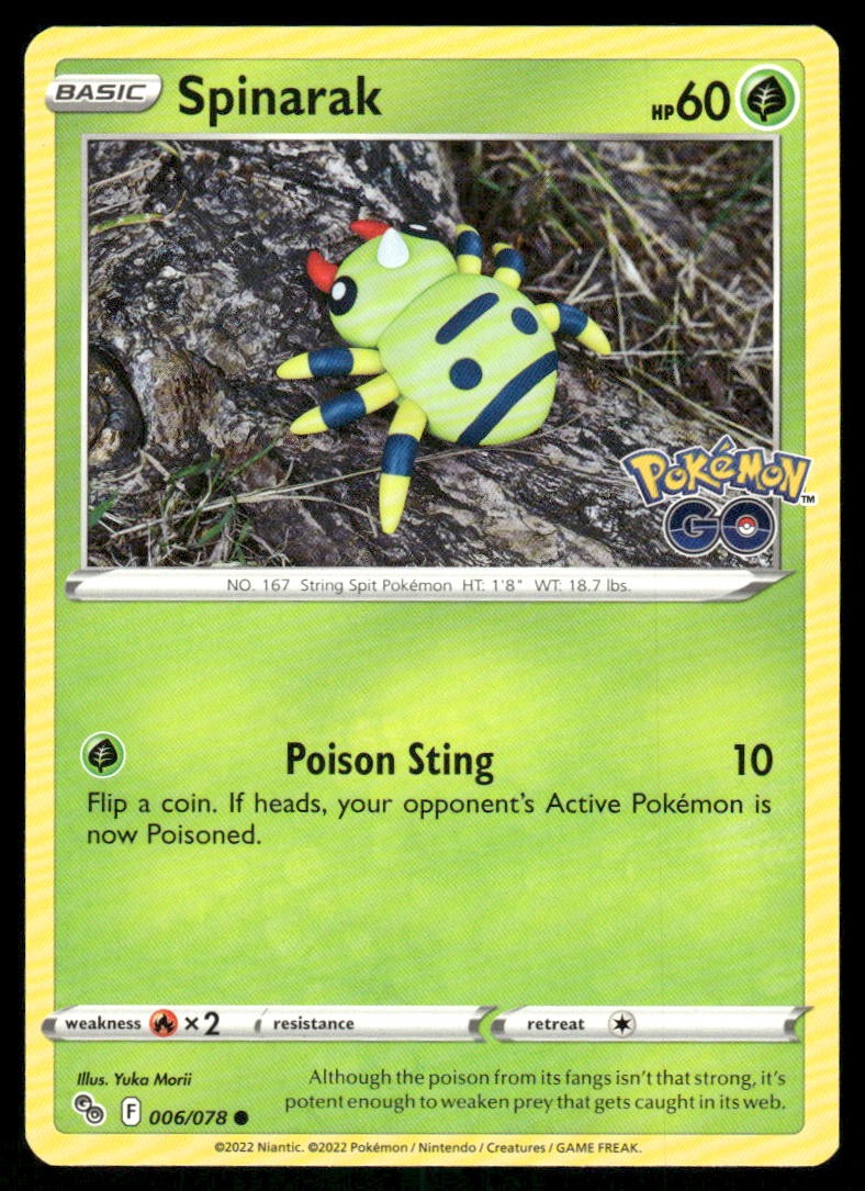 Spinarak 006/078 - Pokemon GO - Common LP