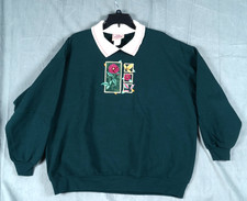 Top Stitch By Morning Sun Vintage 90's Women's Floral Sweatshirt Size 2X