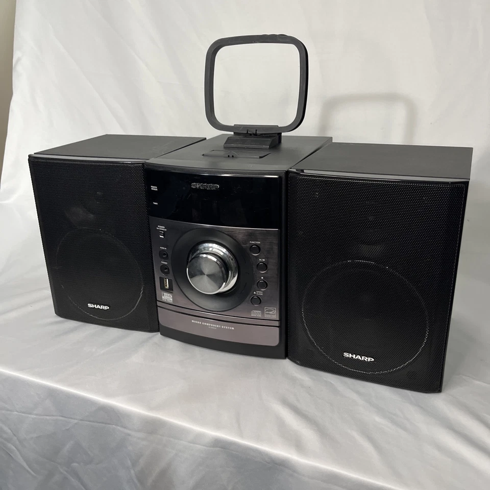 Sharp Bookshelf Stereo Ipod Iphone CD Player USB AM/FM Radio Aux Video XL-DH259 - Image 4 of 4