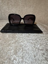 Quay Australia Full Glam Sunglasses Oversized Square Black Frame Black Fade Lens
