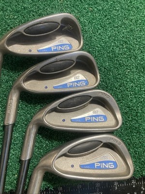 Ping G2 Irons. #￼2-4-6-8 Left Hand. Graphite Stiff Shaft Std Length Blue Dot Lie