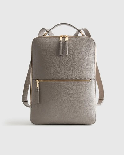 Quince Italian Leather Laptop Backpack (Mink) (Retail: $149.90)