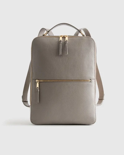 Quince Italian Leather Laptop Backpack (Mink) (Retail: $149.90)