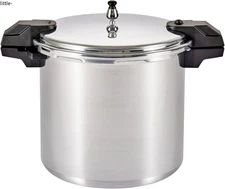 MIRRO 22qt Aluminum Pressure Canner with 3 Regulators & double Cooking Racks