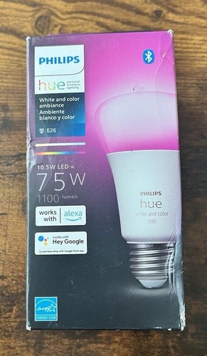 Philips Hue White Color 75W 1100 Lumen Smart Bulb W/O BOX 9290024687 latest gen