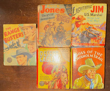 Vintage Better Little Books Western Adventure Lot of 5 Buck Jones, Range Busters