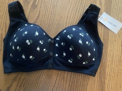 Daisy Bra Large Black Floral