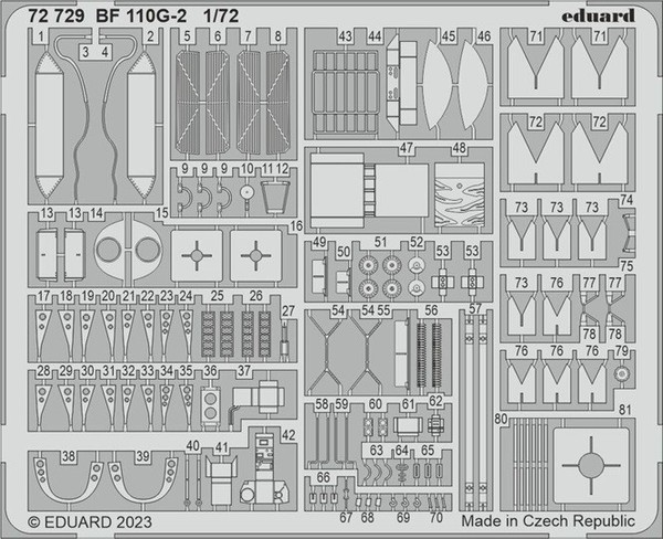 Eduard Accessories 72729 - 1:72 Bf 110G-2 1/72 Eduard - Neu-image
