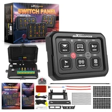 6 Gang RGB Switch Panel For Universal Car Truck UTV ATV Boat 12V-24V APP Control