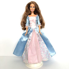 Barbie Princess and Pauper Doll Erika Blue Dress Gown Tested Works Sings 2004