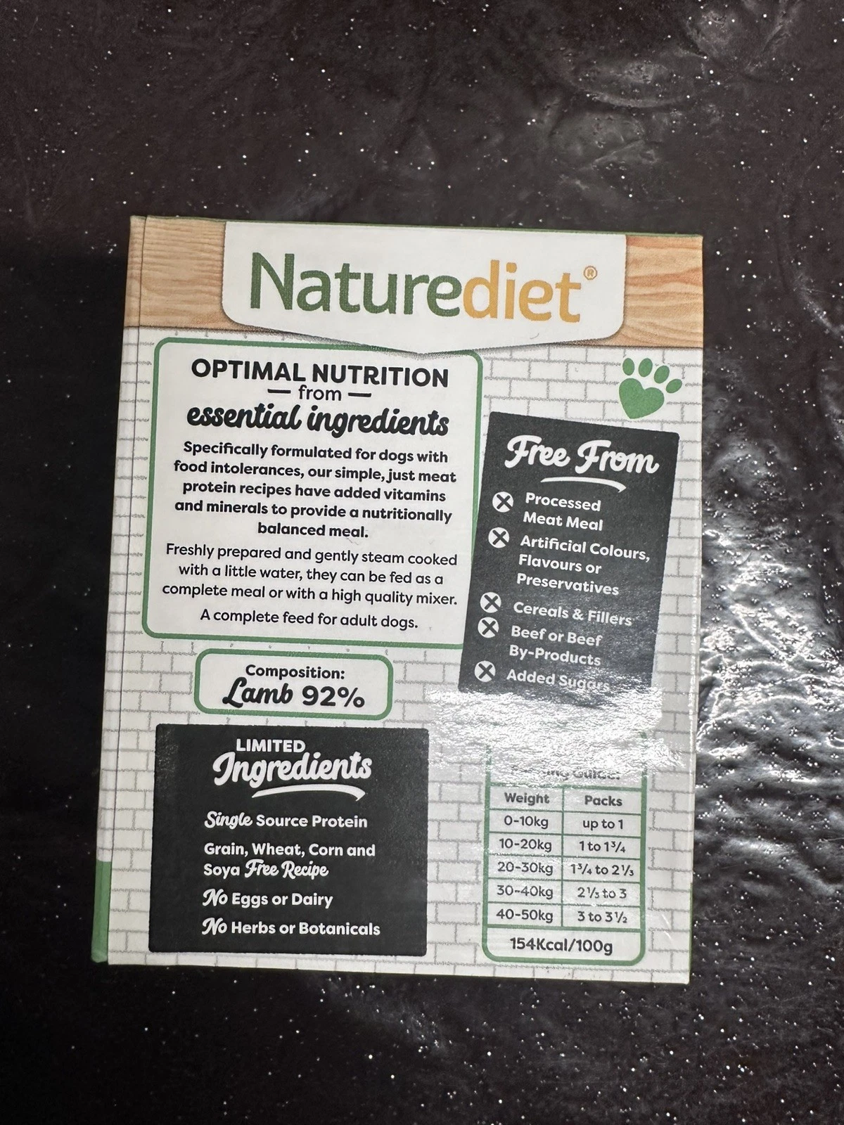 Naturediet Purely Grain and Gluten Free Lamb (18 x 390g Cartons) Wet dog food.