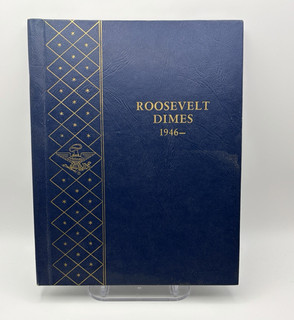Whitman Roosevelt Dimes 1946 Coin Album Folder Album/Folder Blue Binder