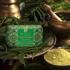 Neem Soap Spa Ceylon Eucalyptus 100g Herbal Cleansing Exfoliating Body Soap Bar