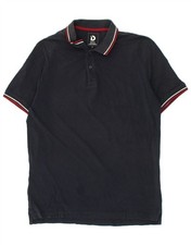 DACK'S Mens Polo Shirt Large Navy Blue Cotton AZ14
