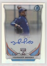 2014 Bowman Prospect Chrome Refractor 24/500 Yohander Mendez #BCAP-YM Auto 0o6v
