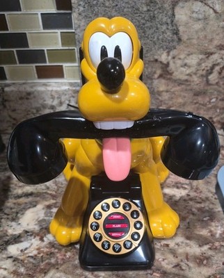  Disney Pluto Talking Telephone Character Phone, Barks, Moving Eyes NEW W/O BOX