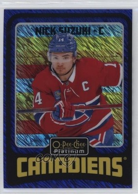 2024-25 O-Pee-Chee Platinum Retro Blue Luster 19/100 Nick Suzuki #R27 0y85