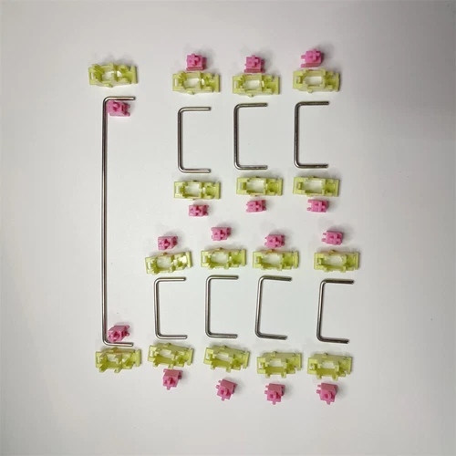 Pink Steel Plate Satellite Shaft Kit for Mechanical Keyboard Switch Key