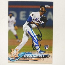Gerson Bautista New York Mets Signed Card No CoA