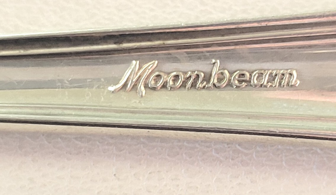 2 International Silver Rogers Sterling Silver Teaspoon Moonbeam 1948