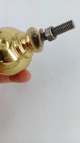 small solid Brass BED KNOBS 2.1/2" high vintage style COT hollow heavy polished - Video 1 of 1