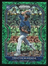 Triston McKenzie 2021 Panini Prizm RC Green Donut Circles Cleveland Indians