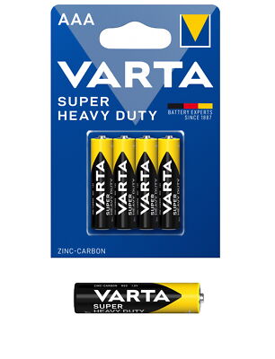 4 x Varta Superlife Heavy Duty Micro AAA LR03 Batterie Zink Carbon MN2400 1,5V