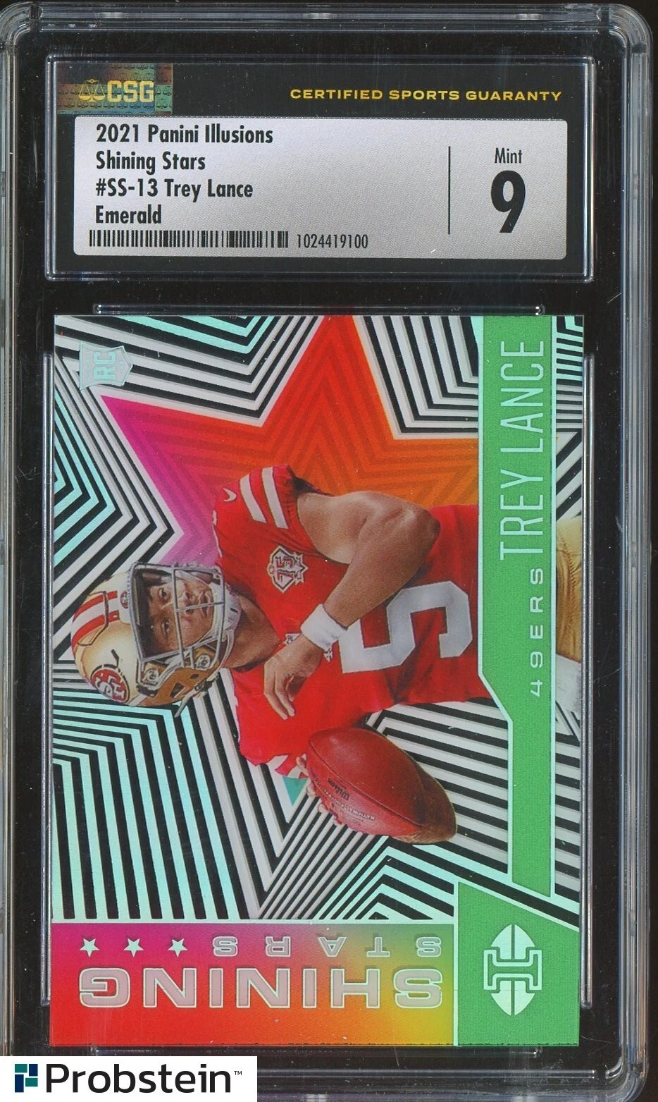 Trey Lance Panini Illusions Shining Stars #SS13 Emerald