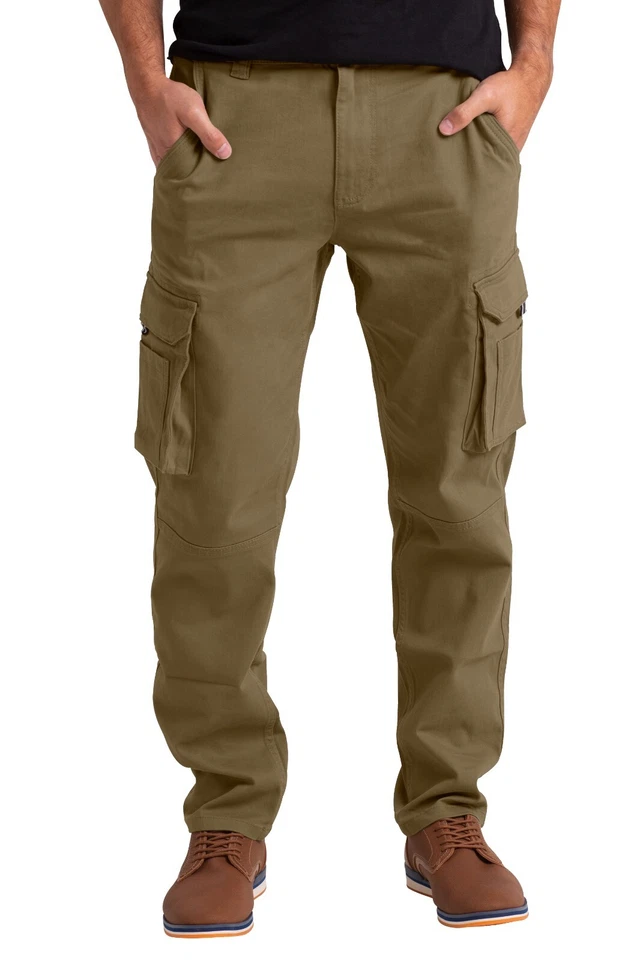 Men's Flex Cargo Trousers Heavy Duty Stretch Casual Pants - Image 4 of 4