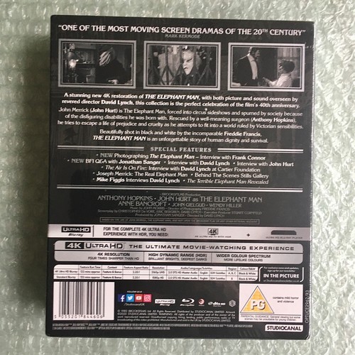 ELEPHANT MAN David Lynch Limited Collector’s Edition 4K Blu-Ray 3-Disc-Set New - Photo 2/5