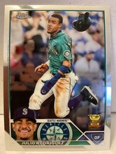 Julio Rodriguez Gold Rookie Cup 2023 Topps Chrome Base Card 200 Seattle Mariners