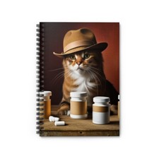 Dr. Cool Kitty - Spiral Notebook - Ruled Line