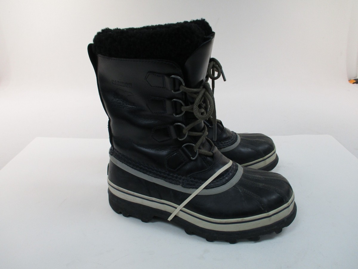 Sorel Women's Caribou Insulated Lace Up Black Liner Winter Boots