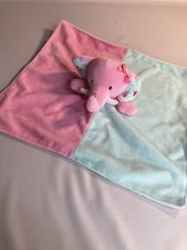 Okie dokie elephant security Plush blanket pink blue