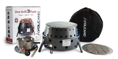 Volcano 3 Collapsible Grill Stove with  FREE LID - Propane, Charcoal, and Wood