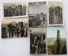 Lot GDR 6 x Saxon Switzerland including Bastion Barbarine Pfaffenstein from/after 1953