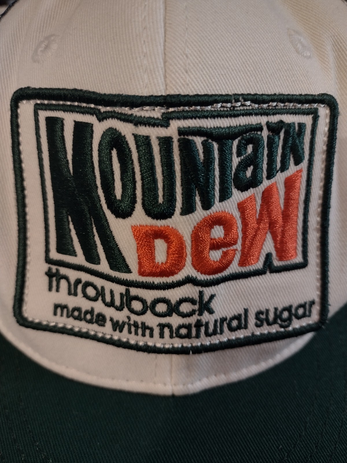 Mountain Dew Throwback Snap Back Mesh Hat Cap Gre… - image 1