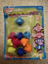 NEW Foohy Monkey Head Series 10 Pencil Petz Erasers Stackable 2006 Vintage Rare