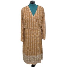 June & Hudson Wrap Dress Midi Length XL NWT