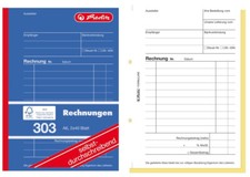10x Herlitz 303 Rechnungsblock A6, SD, 2x40 Blatt, Rechnung, Rechnungen Block