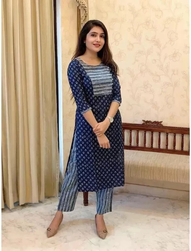 Traditional Women s Kurti Pant Designer Printed Rayon Kurta Pajama