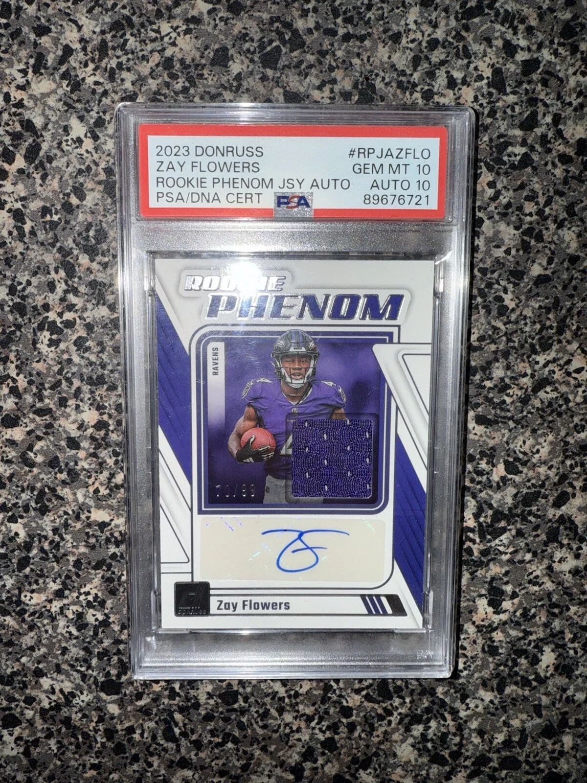 Zay Flowers Panini Donruss Rookie Phenom Jersey Autographs #RPJAZFLO Base