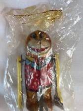 Vintage 1983 Shackman Somersault Tin Wind-up Monkey Toy Made in India W/key