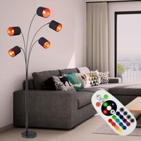 Standlampe Wohnzimmerleuchte Stehleuchte Textil Rgb Led Fernbedienung Dimmbar